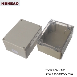 plastic box electronic enclosure waterproof enclosure box for electronic PWP101T with 115*89*55mm