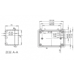 waterproof enclosure box for electronic ip65 waterproof enclosure plastic PWP645 135*85*72mm