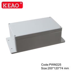 wall mounting enclosure box ip65 plastic waterproof enclosure PWP225 with size 200*120*74mm