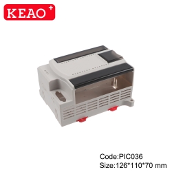 PLASTIC ABS junction electronics box enclosure din rail mount case PIC036 with size 126*110*70mm