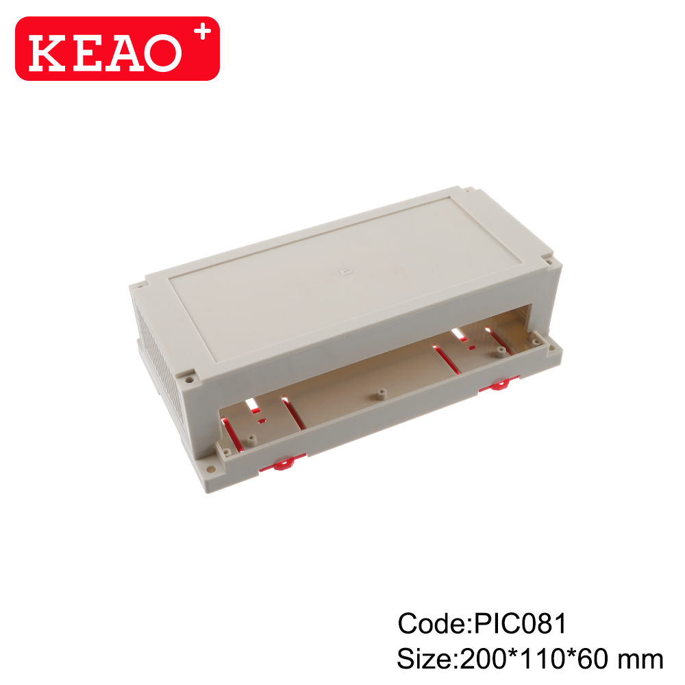 Plastic electronic enclosure with High quality plastic box/din rail enclosure PIC081with200*100*60mm