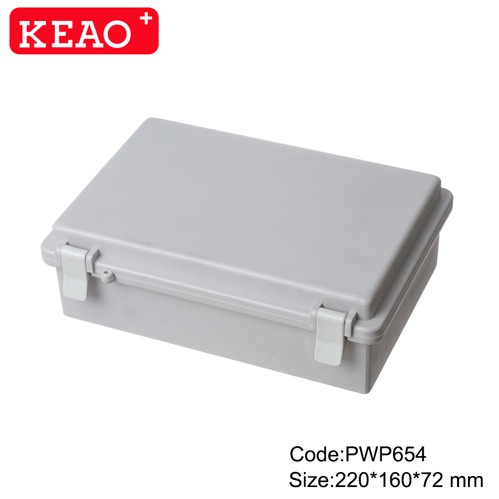 abs box plastic enclosure electronics waterproof junction box PWP654 with size 220*160*72mm