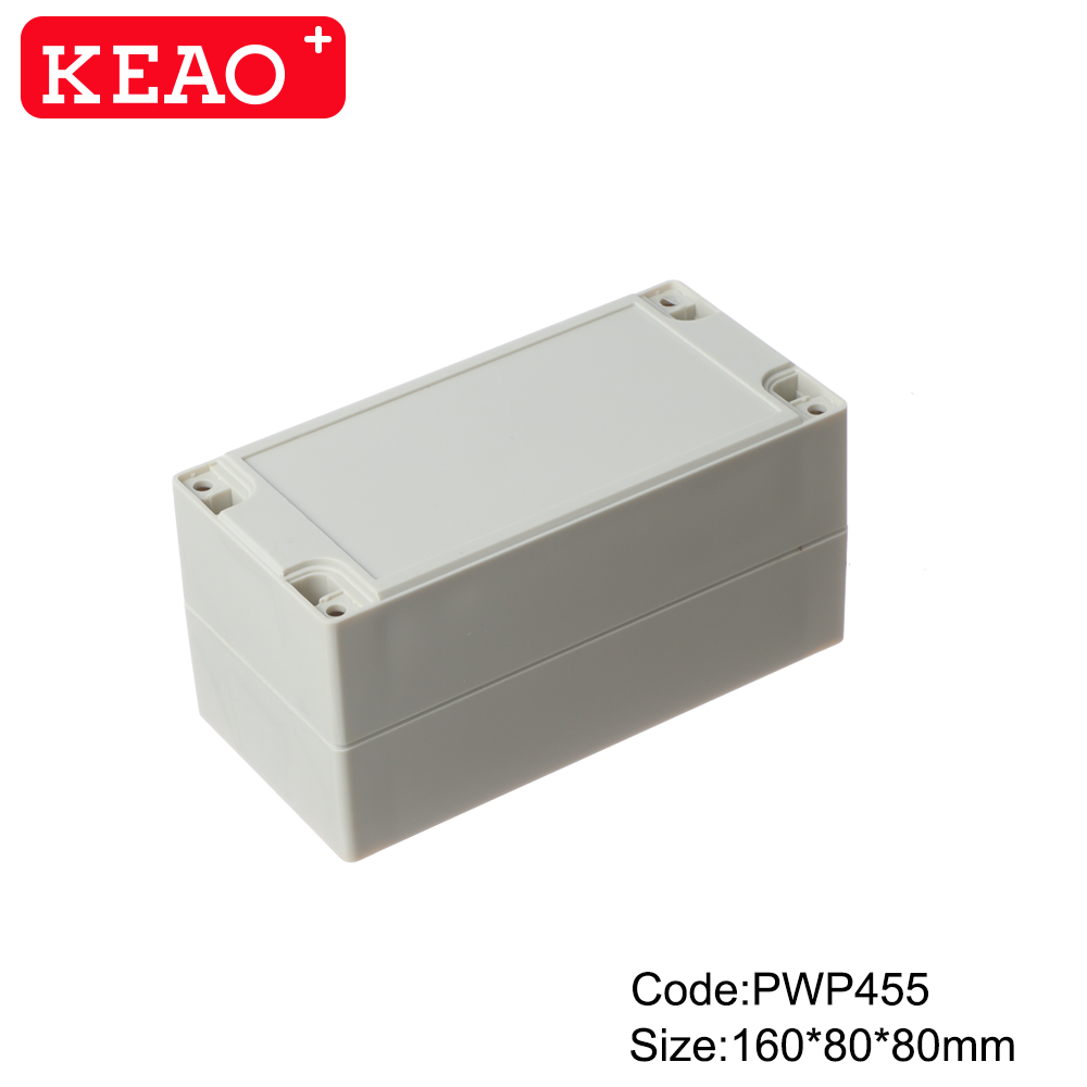 abs surface mount junction box ip65 waterproof enclosure plastic PWP455 with size 160*80*80mm