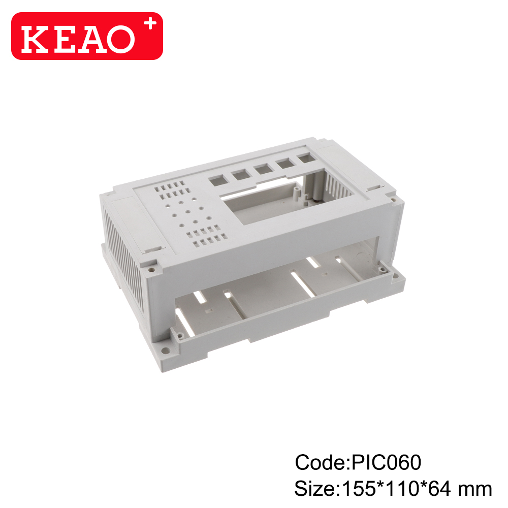 ABS Plastic Din Rail Controller Box OEM Custom electronic Enclosure PIC060 with size 155*110*64mm