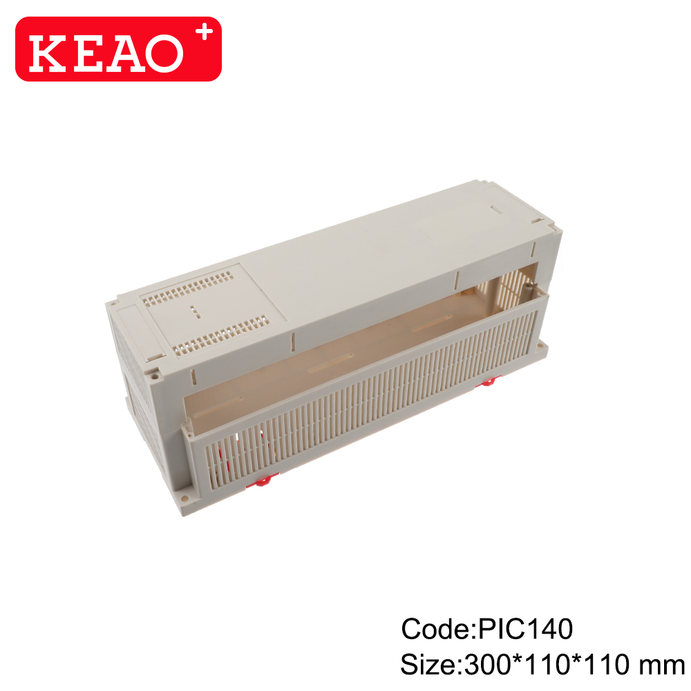 Hot selling plastic din rail plc enclosure shell with terminal blocks PIC140 with size 300*110*110mm