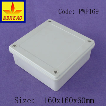 China Plastic Waterproof Enclosure Junction box ip65 plastic enclosure PWP169 with size 160*160*60mm