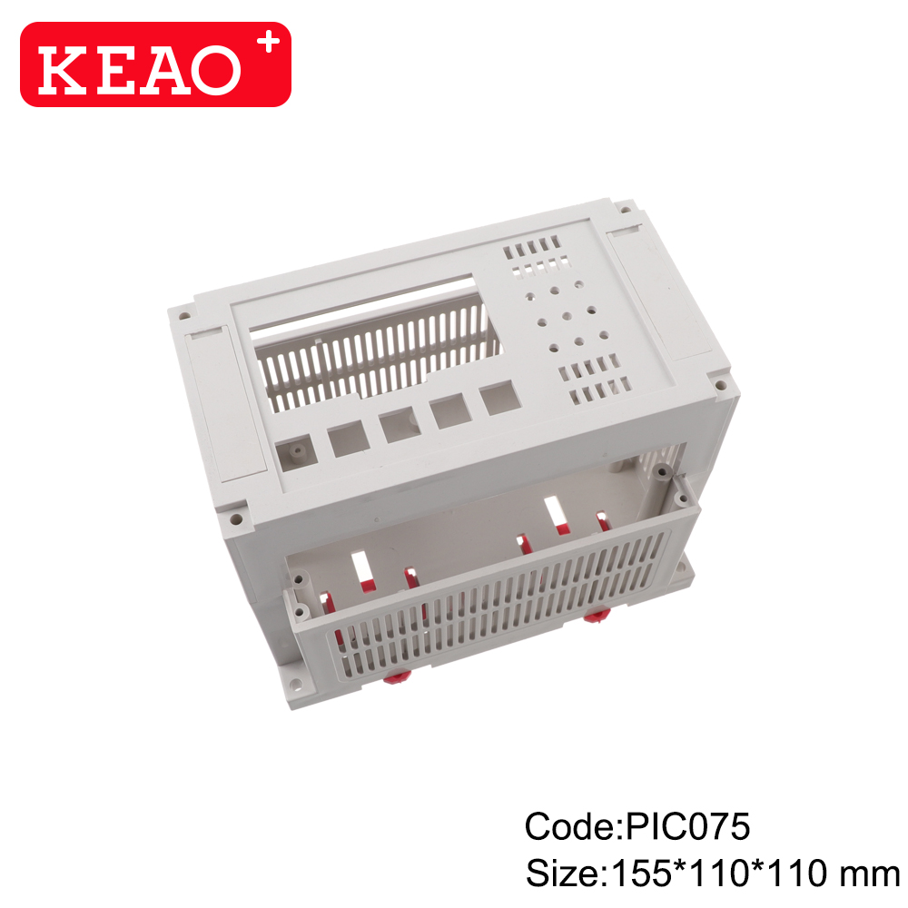 Manufacturer plastic controller module din rail enclosure box for industrial PIC075with155*110*110mm