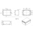 outdoor enclosure waterproof waterproof junction box enclosure manufacturer PWP621 with 15*125*85mm