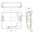 Network Communication Enclosure router plastic enclosure wire box PNC006 with size 120*100*28mm