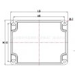 plastic waterproof enclosures outdoor abs enclosure Wall Mount Enclosures PWM115 with 115*90*55mm