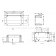 junction box with terminals ip65 plastic waterproof enclosure wall mount enclosure PWM105 100*68*50