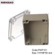 plastic box electronic enclosure waterproof enclosure box for electronic PWP101T with 115*89*55mm