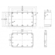 waterproof junction box wall mounting enclosure box plastic electronic enclosure PWM128 150*100*62mm