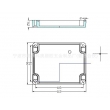 plastic box electronic enclosure waterproof enclosure box for electronic PWP101T with 115*89*55mm