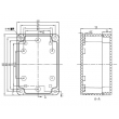 NEMA rated waterproof & dustproof ABS Electonic Enclosure Ttransparent lid PWP003T with 100X68X50mm