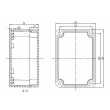 NEMA rated waterproof & dustproof ABS Electonic Enclosure Ttransparent lid PWP003T with 100X68X50mm