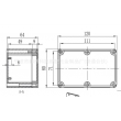 wall mounting enclosure box surface mount junction box electrical enclosure box PWM123 120*80*65mm