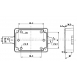 surface mount junction box wall mounting enclosure box plastic enclosure box PWM006 85*59*35mm